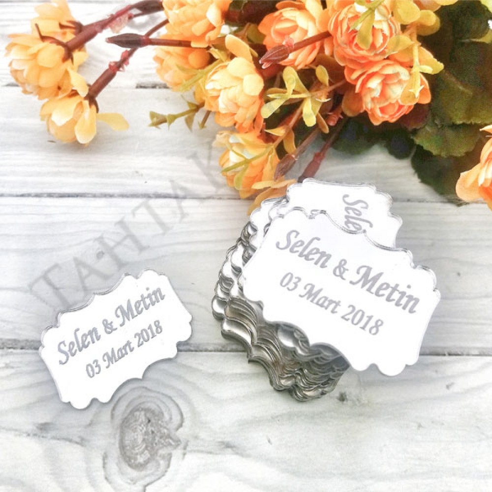 Pleksi ayna lazer kesim Etiket 1